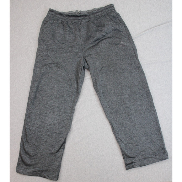 Adidas Sweatpants Mens Size Medium Gray Heathered Drawstring Waist - Picture 1 of 8